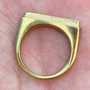 Retired Vitaly Designer Ring Gold Tone